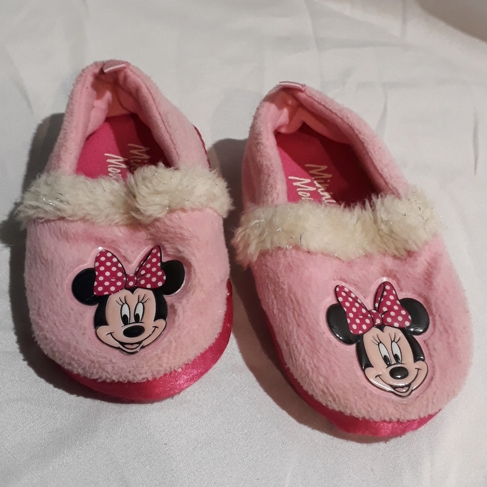 Mini Mouse Toddler Girls Slippers Size 7/8 M
